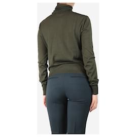 Saint Laurent-Green long-sleeved roll neck jumper - size M-Green