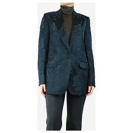 Dries Van Noten Blazer jacquard floreale verde - taglia UK 10 Verde