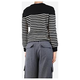 Saint Laurent-Black and white striped sweater - size M-Black