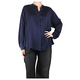 Forte Forte Navy blue silk blouse - size UK 10 Blue