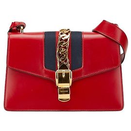 Borsa a Spalla Gucci Sylvie Rosso Blu navy