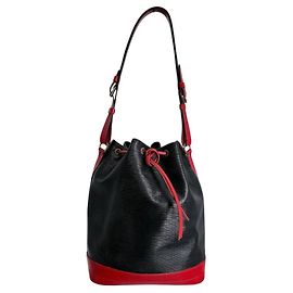 Bolsa de Ombro Noé Epi Louis Vuitton Preto Vermelho