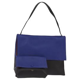 Céline Bolsa de couro All Soft da Celine Azul