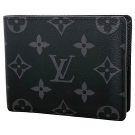 Portafoglio Slender Monogram Eclipse Louis Vuitton Nero