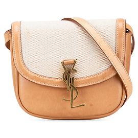 Bolsa de Ombro Kaia com Logo YSL da Saint Laurent Marrom