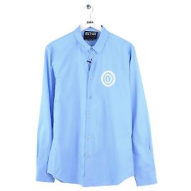 Versace Blue cotton shirt Blue
