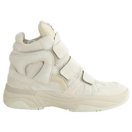 Isabel Marant Baskets Buckee en cuir écrues Écru
