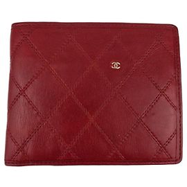 Carteras Chanel de cuero rojo Roja