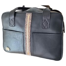 Autre Marque Bolsa de mão Marie Beldi Honoré em couro preto Preto