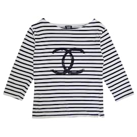 Chanel Top Nero Bianco