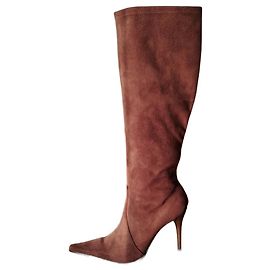 BOTAS DE COURO CASADEI EM SCOMOSCIATA Castanho claro