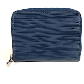 Louis Vuitton-Louis Vuitton Epi Zippy Coin Purse Wallet-Blue
