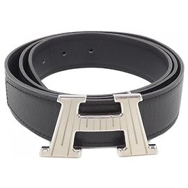Hermès Hermes H Takeoff 32mm Reversible Belt Black