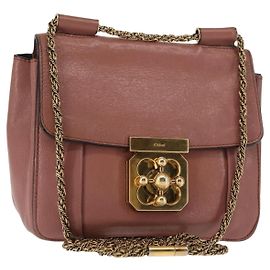 Chloé Borsa a spalla in pelle Chloe Elsie Chain piccola Rosa