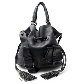BOLSA LANCEL PREMIER FLIRT EM COURO TEXTURIZADO PRETO MM COM ALÇA Preto