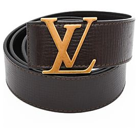 Herren-Gürtel aus Epi-Leder von Louis Vuitton Schwarz Dunkelbraun