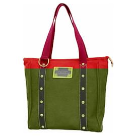 Louis Vuitton-Louis Vuitton Antigua Cabas MM Tote Bag-Red