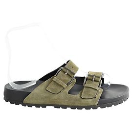 Balmain Sandales en daim kaki Kaki
