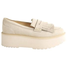 Hogan Mocassins en daim beiges Beige