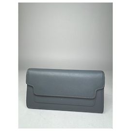 Vintage Marni Leather Wallet Blue Blue