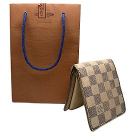 Vintage Louis Vuitton Damier Monogram Flapable Wallet Grey White White