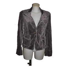 Chaqueta de terciopelo gris iridiscente Pinko Gris