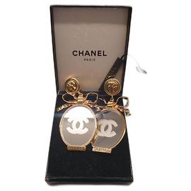 Orecchini a specchio con logo Chanel D'oro