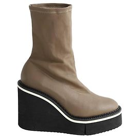Robert Clergerie Botas de couro marrons Marrom