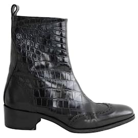 Dsquared2 Black leather boots Black