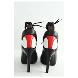 Louis Vuitton-Multicolored Leather Lace-Up Boots-Multiple colors