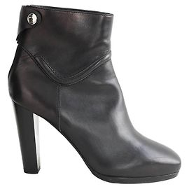 Hermès Botas de couro preto Preto