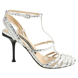 Sergio Rossi Tacchi in pelle argentata Argento