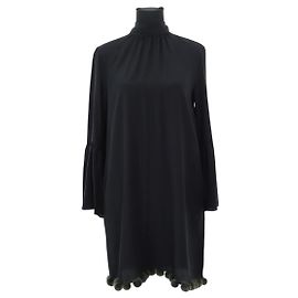 Fendi Vestido de seda negro Negro