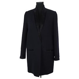 Isabel Marant Schwarzer Wollmantel Schwarz