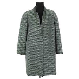 Bash Manteau en lin vert Vert