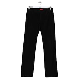 Prada Calça reta de algodão preta Preto