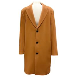 Monroe-Mantel aus dunklem Kamel-Twill für Herren von Theory Kamel