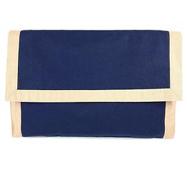 Hermès HERMES Tapidsel Gran Bolsa Clutch Oversized con Solapa Azul marino