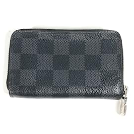 Louis Vuitton-Louis Vuitton Damier Graphite Zippy Coin Purse-Black,Damier ebene