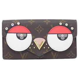 Portefeuille Sarah Lovely Bird Monogram Louis Vuitton Marron