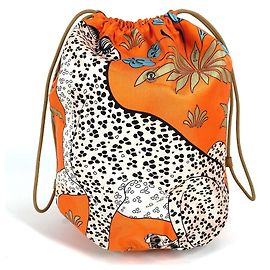 Hermès Pochette Multi-Pouch Musardine in Seta Arancione Hermes Arancione