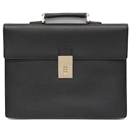 Gucci Men's Leather Briefcase, Document Case Black