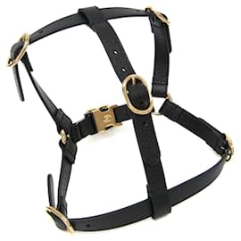 Gucci-Gucci Interlocking G Dog Harness-Black