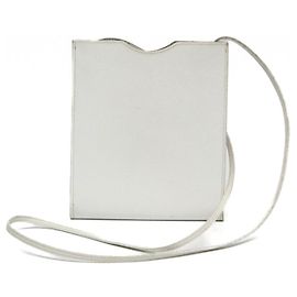 Bolsa de Ombro em Couro de Cabra Onimaitou da Hermès Branco