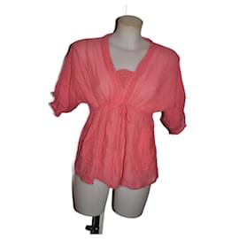 Top Kenzo rosa in seta e cotone Rosa