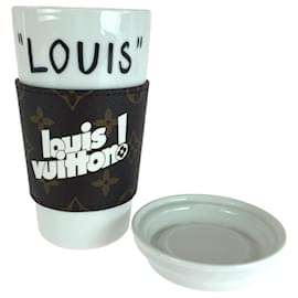Louis Vuitton Monogram Cup Brown White