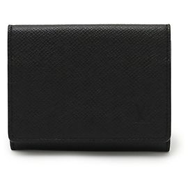 Louis Vuitton Taiga Envelope Carte de Visite NM Card Case Black