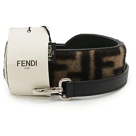 Fendi Zucca Pattern Shoulder Strap Black Beige