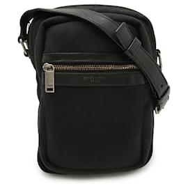 Schultertasche aus schwarzem Canvas und Leder von Yves Saint Laurent Schwarz