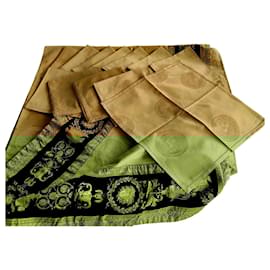 Gianni Versace-Rare Gianni Versace Home Vintage Table Set-Monogram